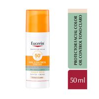 Eucerin Protector Solar Sun Gel Crema Facial Toque Seco Tono Claro SPF 50 50 ml