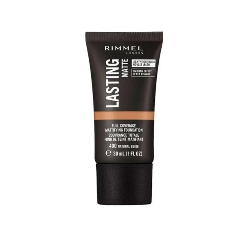 Rimmel-Base-De-Maquillaje-Lasting-Matte-400-Natural-Beige-30-ml---2