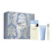 Dolce & Gabbana Light Blue EDT 100 ml + 1 Body Lotion 50 ml + Travel Spray 10 ml! DE REGALO!