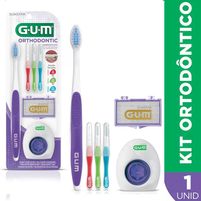Gum Kit Orthodontic 1 Cepillo Dental + 1 Cera + 3 Cepillos Interdentales