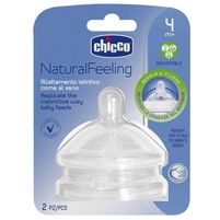 Chicco 2 Tetinas De Silicona Natural Feeling 4 m+