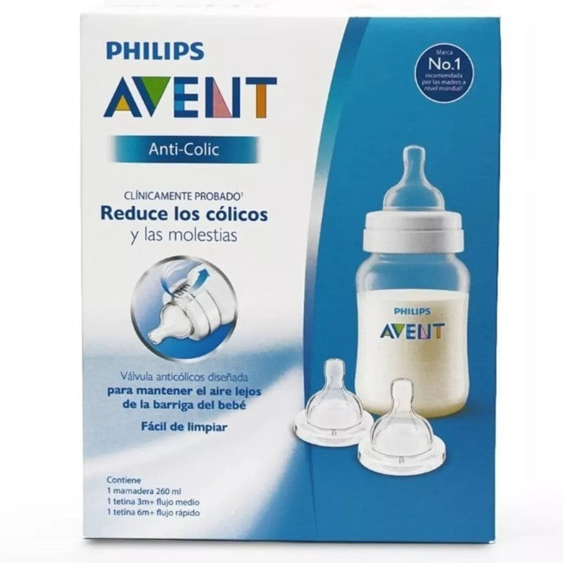 Mamadera Anticólicos Avent 1+ Meses X 260 Ml, Avent Mamaderas - Farmacias  svfarma®