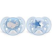 Avent 2 Chupetes Azules Ultra Soft 6-18 m