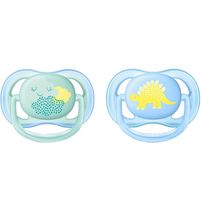 Avent 2 Chupetes Ultra Air Verde-Azul 0-6 M