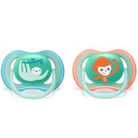 Avent 2 Chupetes Verde Con Relieve Azul/Rojo Ultra Air 18 m+