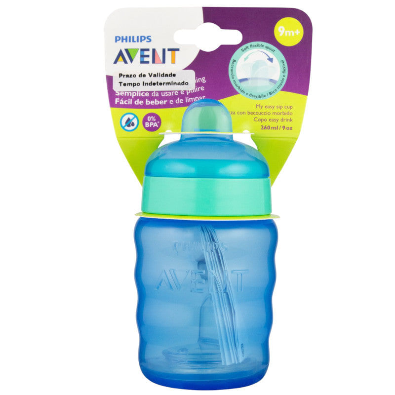 Vaso Bebe Avent Easy Sip Anti Goteo 260ml 9m+