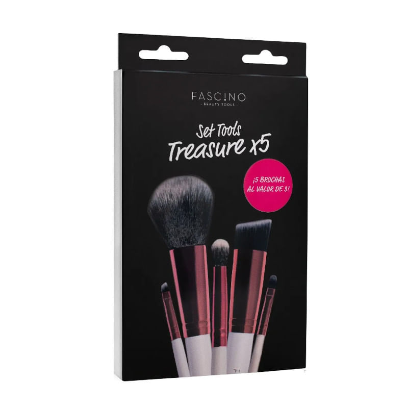 Set 8 Brochas Y Pinceles Make Up Crueltyfree+neceser Fascino