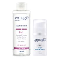 Combo Dermaglós Agua Micelar 200 ml + Serum de Acido Hialulrónico