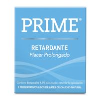Prime 3  Preservativos Lisos De Latex  Retardante  Placer Prolongado