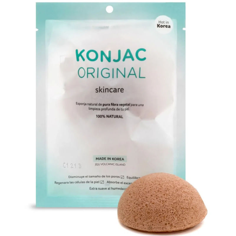 Konjac Original Esponja Facial Piel Hipersensible Y Rosácea Chamomile