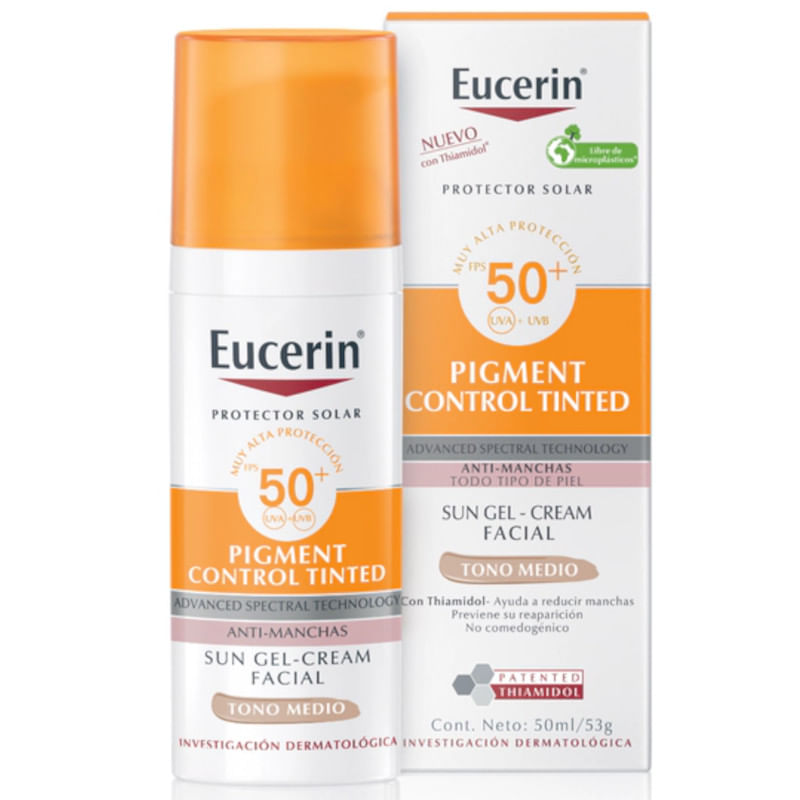 Eucerin Protector Solar Pigment Control Tinted Tono Medio 50+ 50 ml