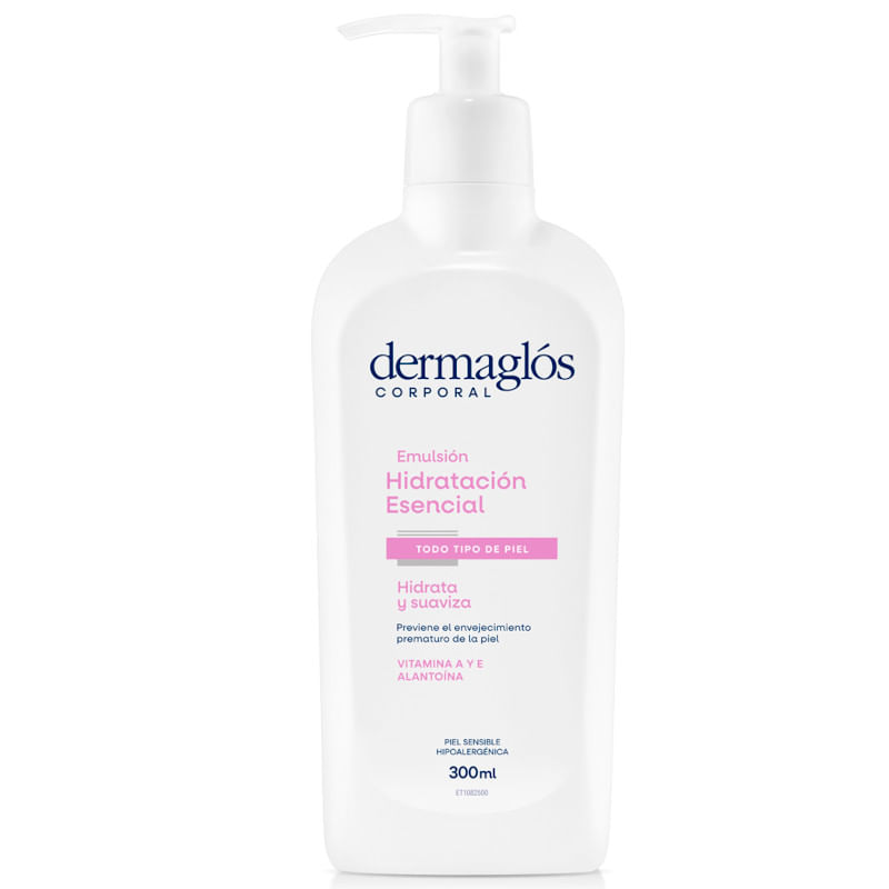 Dermaglos-Emulsion-Corporal-Todo-Tipo-De-Piel-Hidratacion-Esencial-300-ml