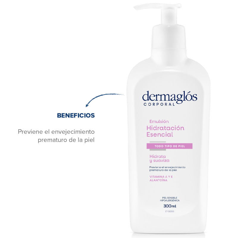 Dermaglos-Emulsion-Corporal-Todo-Tipo-De-Piel-Hidratacion-Esencial-300-ml