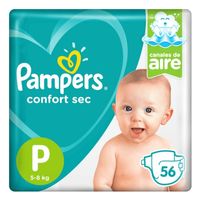 Pampers Pañales Confort Sec P 56