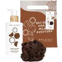 Relazzi Box Felicidad Coco Tropical Jabon Liquido + Esponja + Bolsita Eco