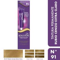 Koleston Coloraccion En Crema 91 Rubio Cenizo Extra Claro 50 g
