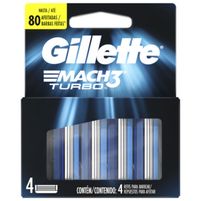Gillette Mach3 Turbo 4 Repuestos Para Afeitar