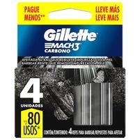 Gillette Mach3 4 Repuestos Para Afeitar