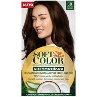 Soft Color Kit Tintura Permanente Sin Amoniaco 30 Castaño Oscuro