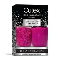 Cutex Esmalte Pack Dúo Glitter Rock Fucsia
