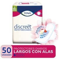 Tena Discreet Protectores Diarios Largos Con Alas 50 Unidades