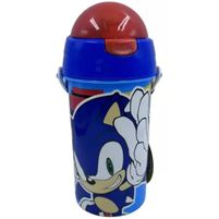 Sonic The Hedgehog Always Running Botella Infantil Plástica Con Correa (1 Unidad)