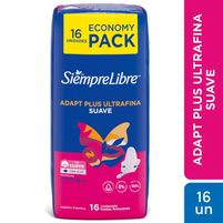 Siempre Libre Toallas Femeninas Con Alas (Adapt Plus Ultrafina Suave) 16 Unidades