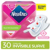 Nosotras Toallas Invisible Suave 30 Unidades