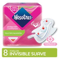 Nosotras Toallas Invisible Suave 8 Unidades