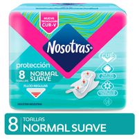 Nosotras Toallas Proteccion Normal Suave 8 Unidades