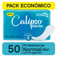 Calipso Protectores Tela Super Suave Normal Con Fragancia 50 Unidades