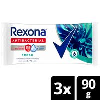 Rexona Jabón De Tocador Compuesto Antibacterial Fresh 3 Unidades 90 g C/U