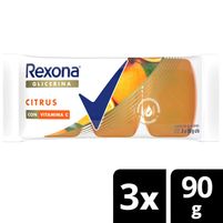 Rexona Jabón De Glicerina Citrus 3 Unidades 90 g C/U