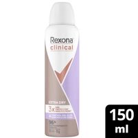 Rexona Clínica Antitranspirante Aerosol Extra Dry 150 ml