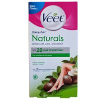 Veet Bandas De Cera Depilatoria Easy Gel Naturals 10 Bandas De Cera