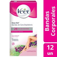 Veet Bandas Depilatoria Pieles Normales Piernas Y Cuerpo Easy-Gel - 6 Bandas Doble