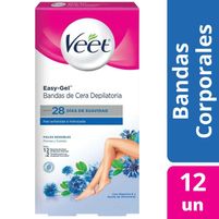 Veet Bandas Depilatoria Pieles Sensibles Piernas Y Cuerpo Easy-Gel - 6 Bandas Dobles
