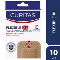 Curitas Flexible XL Tela Elástica 5x7,2 cm 10 Unidades