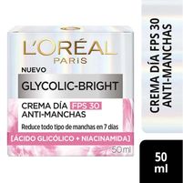 Loreal Crema de Día Anti Manchas Glycolic - Bright FPS 30 50 ml