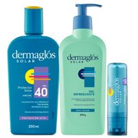 Dermaglós Kit Protector Solar Completo + Barra