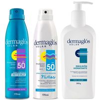 Dermaglós Kit Protector Solar FPS 50 + Emulsion Post Solar