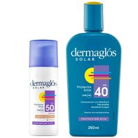 Dermaglós Kit Protector Solar Corporal y Facial Tono 1 Claro