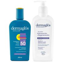 Dermaglós Kit Protector Solar  FPS 50 + Regeneración