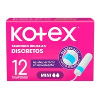 Kotex Tampones Digitales Discretos - Mini  12 Tampones