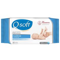 Q Soft Toallitas Húmedas Premium Clásicas 40 Unidades