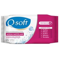 Q Soft Toallitas Desmaquillantes Agua Micelar 25 Unidades