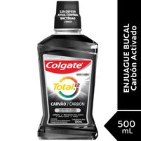 Colgate Enjuague Bucal Antibacterial Total 12 Carbón 500 ml