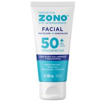 Zono Protector Solar Facial Con Ácido Hialurónico Y Niacinamida FPS 50+ 60 ml