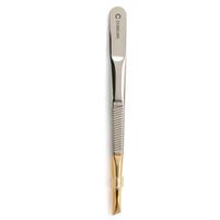 Basicare Pinza Depilatoria Punta Inclinada Dorada -Tweezers