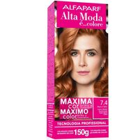 Alta Moda Kit Coloración 7.4 Rubio Medio Cobre